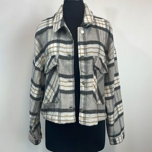 Miss Posh Short Plaid Shacket Size XL